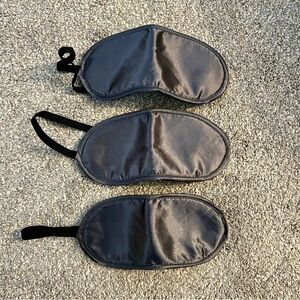 Set of Three Matching Silver / Grey Sleep Masks
